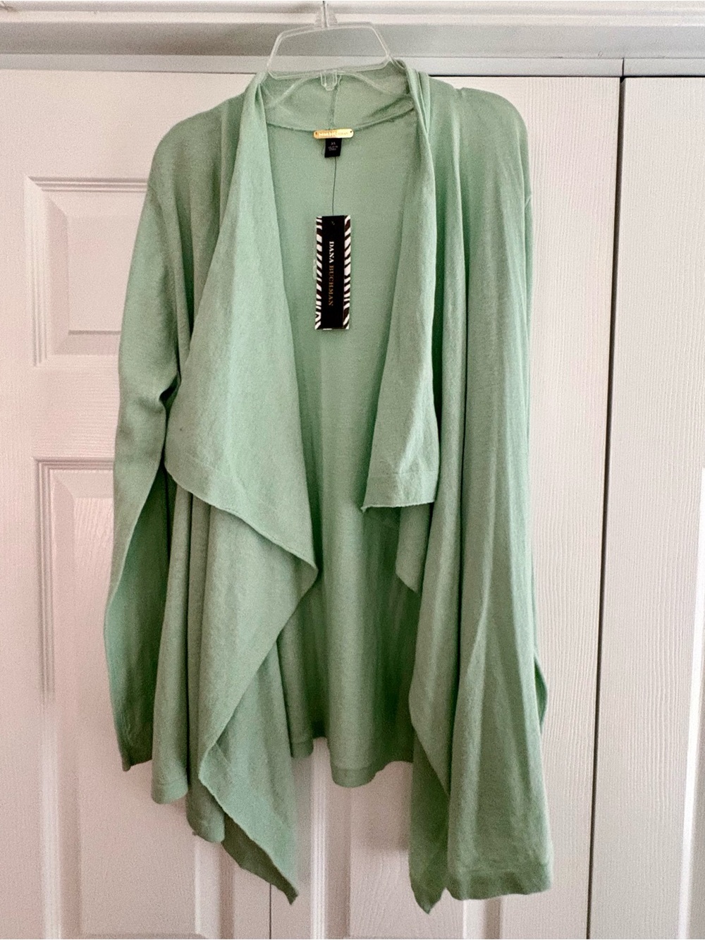 Dana Buchman Women's Open Front Cardigan Sweater. Mint Green. Size XL. NWT.